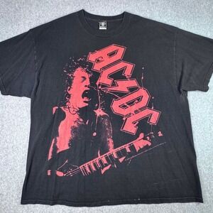 AC/DC Anthill Trading Rockware Graphic T-Shirt‎ Black Plus Sz 2XL Grunge Rock